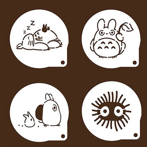 Ghibli Linocut, Totoro Stencil, Totoro Outline, Cat Bus Totoro, Coffee Fonts, Projets Cricut, Ghibli Artwork, Pinterest Diy Crafts, Handmade Stamps