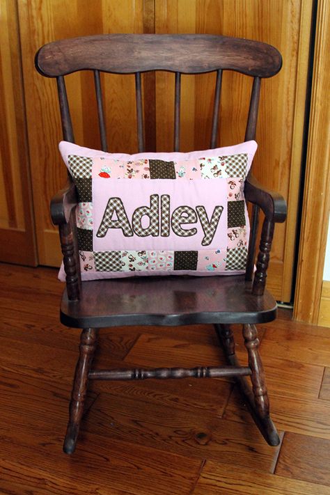 Name Pillows, Zebra Pillows, Reindeer Pillow, Pillows Diy, 9 Patch Quilt, Name Pillow, Pillow Tutorial, Furniture Update, Memory Pillows