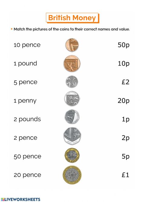 British money worksheet English Money, Money Worksheets Uk, Money Identification Worksheets, Canadian Money Worksheets, Worksheet On Money For Class 1, Money Games For Kids, Pound Money, Learning Money, Early Years Maths