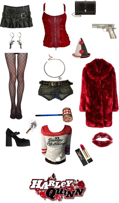 Harley Quinn Outfit | ShopLook Harley Quinn Aesthetic Outfits, Harley Quinn Outfit Ideas, Harley Quinn Inspired Outfit, Harley Quinn Diy, Harley Quinn Outfit, Harley Quinn Halloween, New Harley, Harley Quinn Comic, Harley Quinn Costume