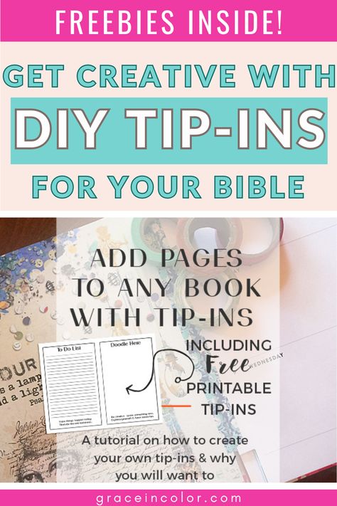 Get Creative with FREE DIY Tip-Ins for Your Bible | fun and creative way for Bible study | free christian resources | free printable templates bible journaling How To Add Pages To Your Bible, Bible Inserts, Digital Downloads Printables, God Help Me, Bible Study Journal, Verse Art, Bible Study Notes, Bible Verse Art, Bible Art Journaling