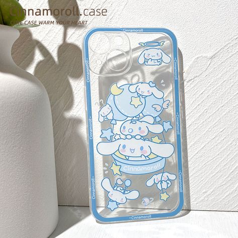 This Kawaii Cinnamoroll iPhone Case is the perfect way to show your love for the adorable cartoon character while also keeping your phone safe and stylish. The case is made of durable silicone that will protect your phone from drops and scratches, and the clear design means you can show off your phone's original color and style. Plus, the cute Cinnamoroll design is sure to put a smile on your face every time you use your phone. Specifications: Material: Transparent TPU soft case Model: Apple iPh Cinnamonroll Sanrio Phone Case, Cinnamoroll Iphone Case, Cinnamonroll Phone Cases, Cinamonroll Stuff, Cinnamoroll Ipad Case, Cinnamon Roll Phone Case, Blue Phone Case Aesthetic, Cinnamoroll Stuff, Cinnamoroll Phone Case