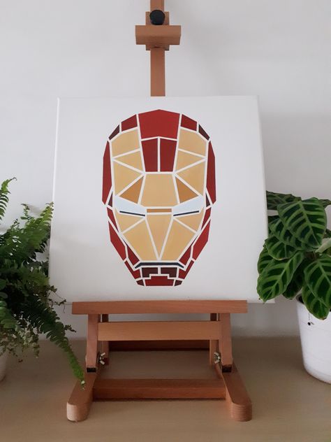 Easy Iron Man Painting, Avengers Art Painting, How To Draw Iron Man, Marvel Canvas Painting, Iron Man Wallpaper Full Hd, Marvel Painting Ideas On Canvas, Avengers Canvas Painting, Iron Man Dibujo, Iron Man Canvas