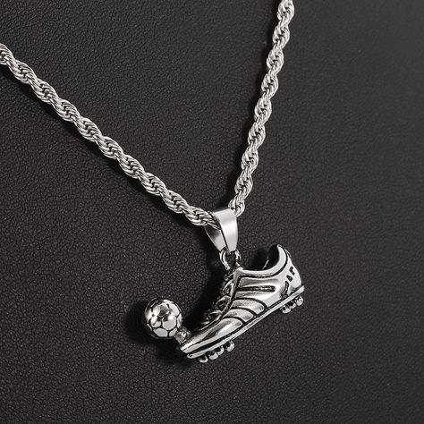 Punk football shoe Pendant Necklace Chain for Boy Hip hop Pendants men's necklace Man Jewelry|Pendant Necklaces| - AliExpress Soccer Mom Gear, Soccer Jewelry, Football Jewelry, Football Necklace, Mom T Shirts, Best Friend Jewelry, Mom Hoodies, Mens Jewelry Necklace, Friend Necklaces