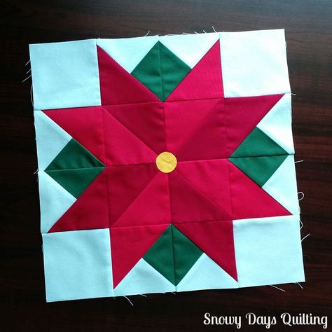 poinsettia quilt block Poinsettia Quilt Block, Poinsettia Quilt, Quilt Board, Christmas Quilt Blocks, Christmas Quilting, Painted Barn Quilts, Christmas Blocks, Christmas Quilt Patterns, Barn Quilt Designs