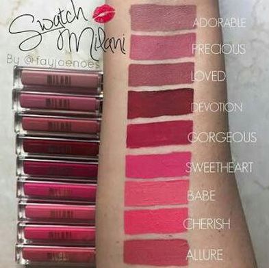 Milani Amore Matte Lip Creme Milani Amore Matte Lip Creme, Milani Lipstick, Light Pink Lip Gloss, Best Drugstore Makeup, Matte Lip Cream, Lipstick Swatches, Makeup To Buy, Beauty Products Drugstore, Makeup Swatches