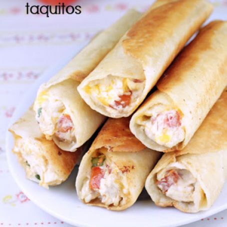 Chubby Chicken and Cream Cheese Taquitos Chicken And Cream Cheese Taquitos, Cream Cheese Taquitos, Chicken And Cream Cheese, Cheese Taquitos, Taquitos Recipe, Chicken Taquitos, Cream Cheese Chicken, Cinnamon Spice, Potato Recipes