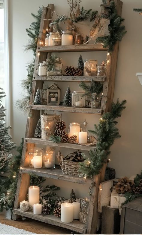 Lodge Look, A Shelf, Deer, Christmas Crafts, Decor Ideas, Christmas Decorations, For The Home, Christmas Ornaments, Christmas