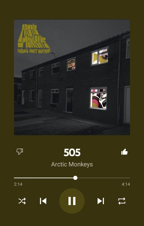 Duration: 4:14 Album: Favorite Worst Nightmare Genre: Rock Year of Release: 2007 Favorite Worst Nightmare, 505 Arctic Monkeys, Monkey 2, Current Obsession, Artic Monkeys, Room Posters, Arctic Monkeys, Monkeys, Drama