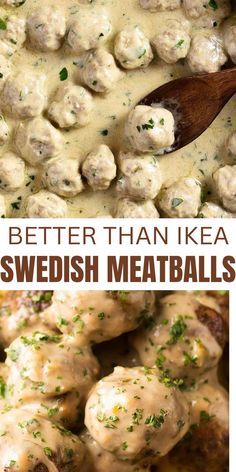 Better than IKEA Swedish Meatballs Ikea Swedish Meatball Recipe, Creamy Swedish Meatballs, Swedish Meatball Recipe, Ikea Swedish Meatballs, Best Ground Beef Recipes, Southern Recipes Soul Food, Weekend Cooking, Leftover Turkey Recipes, Meatball Recipe