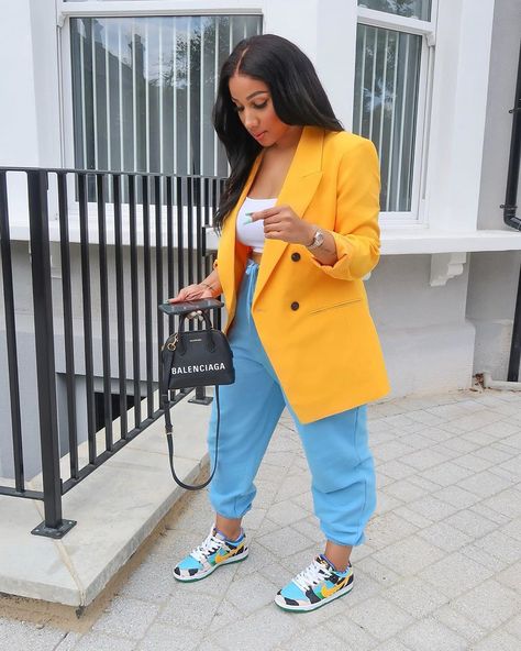 Sherlinanym Outfits, Colorful Ootd, Sneakers Outfit Women, Fashion Life, Sneakers Outfit, Blazer Fashion, Cute Casual Outfits, Classy Outfits, Birthday Ideas