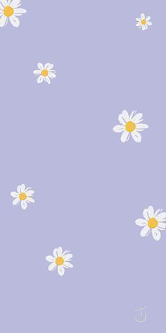 Daisy Wallpaper, Purple Background, Daisy, Wallpapers, Iphone, Yellow, Purple, White