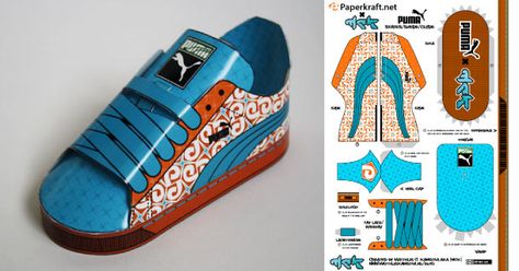 Nike Janoski, Shoe Template, Puma Clyde, Paper Shoes, Papercraft Printable, Instruções Origami, Origami Paper Art, Vans Era, Paper Toy