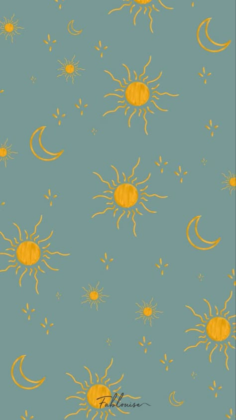 Summer Cute Wallpaper, Sun Wallpaper, Sun Moon And Stars, Witchy Wallpaper, Summer Illustration, Print Iphone, Illustration Cute, Whatsapp Wallpaper, Hippie Wallpaper