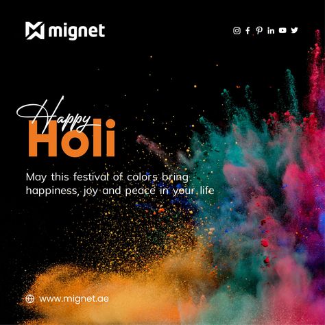 Mignet wishes you and your Family a colorful and Joyful Holi.. #happyholi #holi2022 #happyholi2022 #colorfulholi #mignetholi Holi Poster, Happy Birthday Wishes Messages, Holi Images, Adobe Photoshop Design, Birthday Wishes Messages, Greeting Card Collection, Hall Interior, Graphic Design Ads, Vastu Shastra