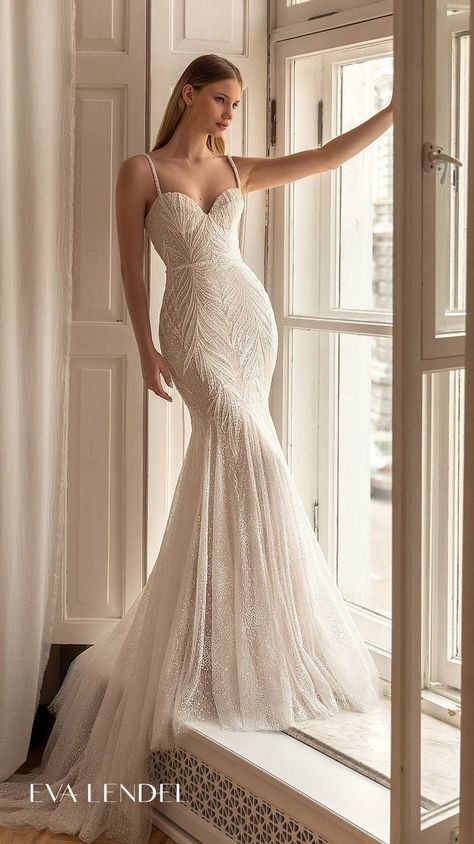 Hungarian Wedding, 2022 Wedding Dresses, Pop Wedding, Eva Lendel, Unique Wedding Gowns, Girly Pop, Sheath Wedding Gown, 2022 Wedding, Cute Wedding Dress