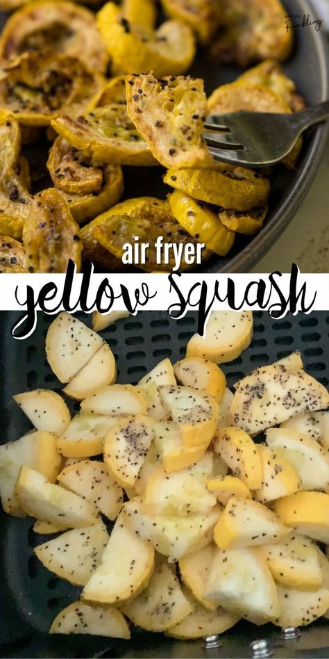 air fryer yellow squash Air Fry Yellow Squash, Air Fryer Yellow Squash, Fried Yellow Squash, Cooking Yellow Squash, Keto And Gluten Free, Easy Summer Side Dishes, Summer Squash Recipes, Yellow Squash Recipes, Summer Side Dish