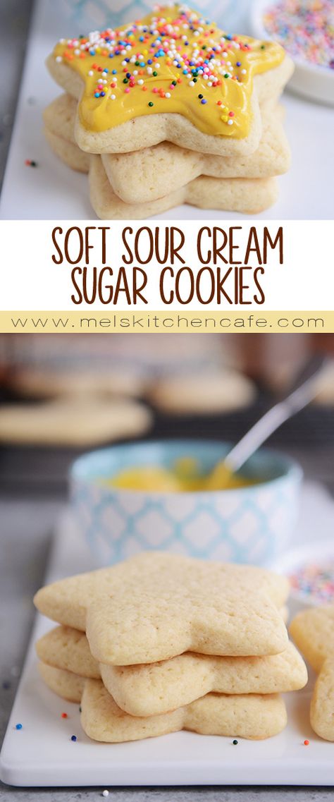 Sour Cream Sugar Cookies With Nutmeg, Cut Out Sugar Cookies With Cream Of Tartar, Cake Sour Cream, Cut Sugar, Sour Cream Cookies, Sour Cream Sugar Cookies, Sugar Cookie Recipe Easy, Cookies Cake, Best Sugar Cookies