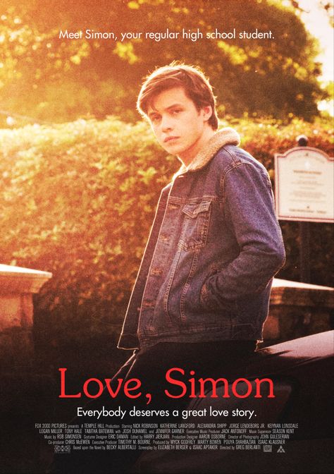 Love Simon Poster, Love Simon Movie, Tony Hale, Alexandra Shipp, Jack Antonoff, Love Simon, 20th Century Studios, Beautiful Film, Great Love Stories