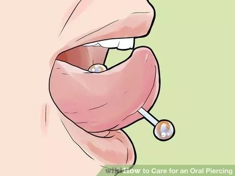 Image titled Care for an Oral Piercing Step 2 Oral Piercings, New Piercing, Tongue Piercing, Tongue Rings, Don't Worry, Piercings, Key