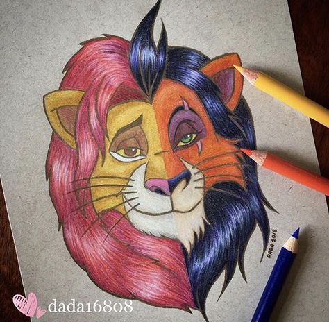 King Drawing, Disney Character Drawings, Disney Drawing, Lion King Drawings, Drawing Prompts, Cute Disney Drawings, Disney Artists, Disney Art Drawings, Disney Sketches