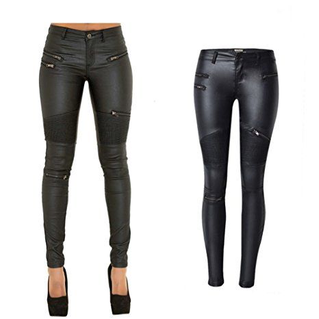 PU Leather Pants For Women Sexy Tight Stretchy Rider Leggings Black US 2 Leather Pants For Women, Pleather Pants, Motorcycle Pants, Leather Pants Women, Party Pants, Denim Pants Women, Leather Jeans, Mode Chic, Stretchy Leggings