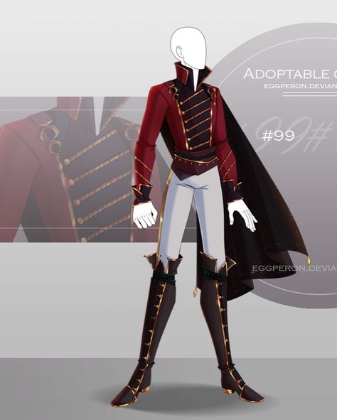 Male Fantasy Clothing Design, Male Fantasy Clothing, Vestidos Anime, Circus Outfits, Royal Clothes, Prince Clothes, Masculine Fashion, Super Hero Outfits, Clothing Design Sketches