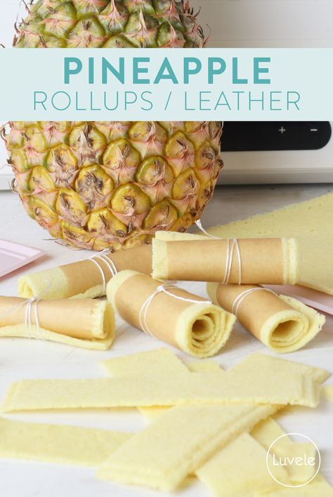 Luvele Recipes, Fruit Leather Dehydrator, Dehydrated Pineapple, Dehydrate Pineapple, Fruit Leather Recipe, Food Dehydration, Pineapple Leather, Food Dehydrators, Fun Fruit