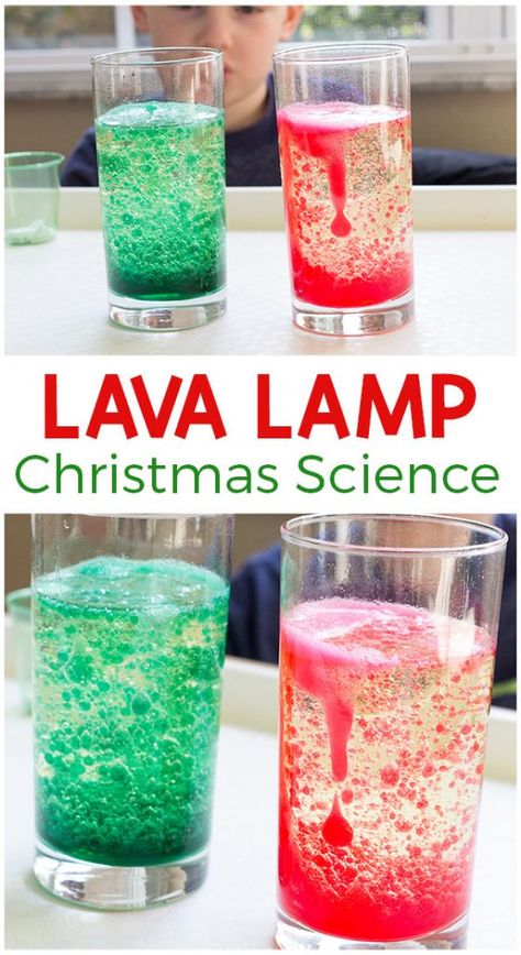 You have to try this Christmas lava lamp science experiment with your kids! It is a fun and exciting way to add Christmas science to your holiday plans! Christmas Lava Lamp, Lava Lamp Science Experiment, Vetenskapliga Experiment, Christmas Science Activities, Winter Stem, Christmas Science Experiments, Winter Science, Holiday Science, Christmas Science