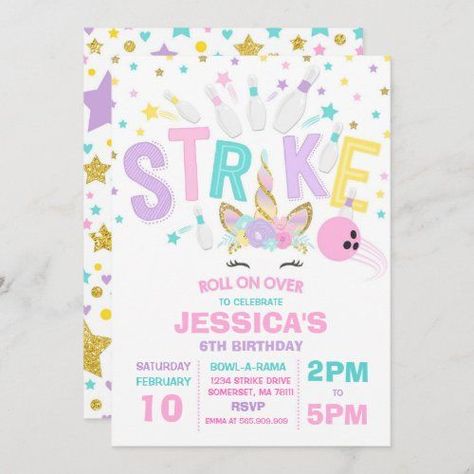 Birthday Bowling Party, Birthday Bowling, Ten Pin Bowling, Bowling Birthday Invitations, Bowling Invitations, Girls Bowling, Bowling Birthday Party, Bowling Birthday, Birthday Party Snacks