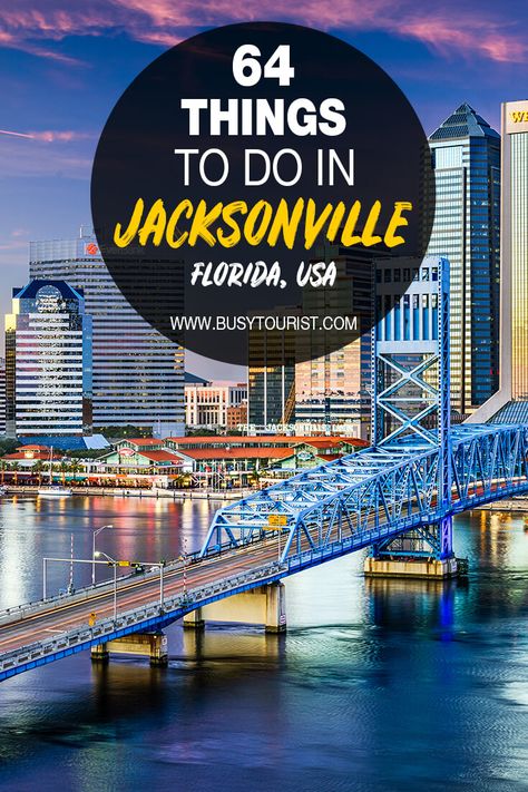 Not sure what to do in Jacksonville, FL? This handy travel guide will show you the top attractions, best activities, places to visit & fun things to do in Jacksonville, Florida. Start planning your itinerary & bucket list now! #Jacksonville #JacksonvilleFL #JacksonvilleFlorida #florida #floridavacation #floridatravel #floridatrip #usatravel #usaroadtrip #usatrip #travelusa #ustravel #ustraveldestinations #americatravel #travelamerica #vacationusa Jacksonville Beach Florida, Florida Travel Guide, Florida Adventures, Ocean Resort, North Florida, Jacksonville Beach, Usa Travel Guide, Vacation Usa, Us Travel Destinations