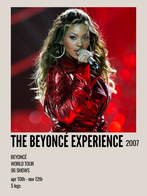 The Beyonce Experience, World Tour Poster, Aesthetic Polaroid, Beyonce Photos, Tour Poster, Beyoncé Giselle Knowles-carter, Beyoncé Giselle Knowles, Queen Bey, Black Femininity