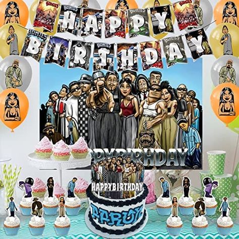 Cholo Theme Party Birthday, Cholo Party Decorations, Decorations Birthday Party, Happy Birthday Backdrop, 18th Bday, Bday Party Theme, 27th Birthday, Cake Banner Topper, 29th Birthday