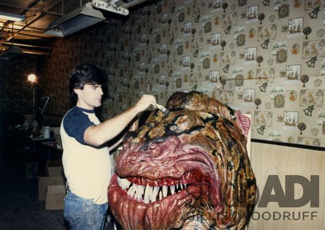 studioADI's Alec Gillis, on set of Tobe Hooper's Invaders From Mars, as part of Stan Winston's practical effects team. Invaders From Mars, Practical Effects, On Set, Mars, Halloween Face, Face Makeup, Halloween Face Makeup