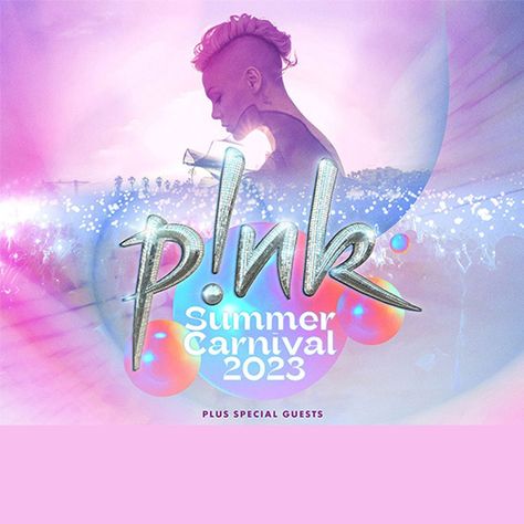 P!NK Summer Carnival Tour  2023 Carnival Wallpaper, Pink Summer Carnival Tour, Pink In Concert, Vip Ticket, Alecia Beth Moore, Europe 2023, Bst Hyde Park, Summer Carnival, Pink Singer