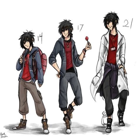 Hiro through the ages by Runescratch Hiro Hamada X Y/n, Hero Hamada Fanart, Older Hiro Hamada, Hiro Hamada Fanart Older, Hiro Hamada Older, Hiro Hamada Fanart, Big Hero 6 Comic, Hiro Big Hero 6, Hiro Hamada