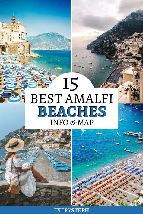 Looking for the best beaches on the Amalfi Coast? This list of the best beaches in Amalfi written by an Italian includes some of the most famous Amalfi beaches and some beautiful, secret beaches of the Amalfi Coast. | best amalfi beaches | best positano beaches | best beaches in italy | best italian beaches | Beaches In Italy, Amalfi Coast Beaches, Rome Trip, Trip Italy, Italy Tourism, Italy 2023, Italy Amalfi, Italy Beaches, French Travel