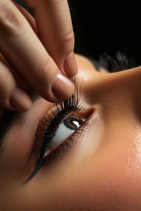 Woman having eyelash extensions applied Eyelash Technician, At Your Own Pace, Your Own Pace, Eyelash Extensions, Online Courses, Eyelashes, Lashes, How To Become, Beauty