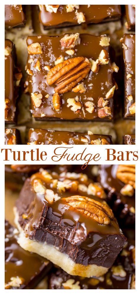 Turtle Fudge, Key Lime Fudge, Turtle Dessert, Fudge Bar, Bars Dessert, Fudge Bars, Fudge Recipes Easy, Dessert Bar Recipe, Recipes Chocolate