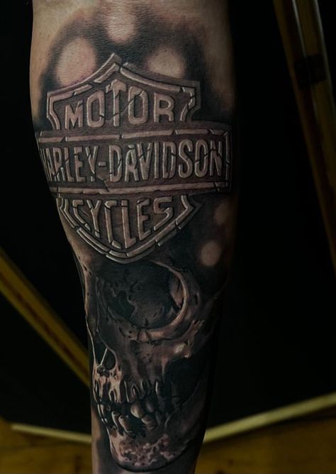 Harley Davidson Motorcycle Tattoos, Harley Davidson Forearm Tattoo, Harley Davidson Sleeve Tattoos, Harley Davidson Bar And Shield Tattoo, Harley Davidson Flash Tattoo, Harley Davidson Skull Tattoo, Harley Tattoo For Men, Harley Davidson Tattoo Design, Harley Davidson Logo Tattoo