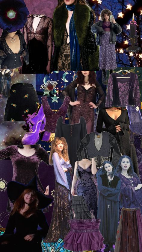 Shuffles Room, 90s Goth Outfits, Goth Outfits Aesthetic, Purple Goth, Boho Witch, Purple Vintage, Witchy Fashion, Goth Outfits, Hippie Outfits