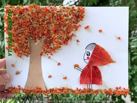 PaperTree Leaf Tutorial for Kids: A Fun and Easy Craft Ideas Craft With Leaves, Craft Ideas For Fall, Leaf Craft Ideas, Artwork Tutorial, Art Craft Ideas, Leaf Craft, Autumn Leaves Craft, Buah Naga, Fall Artwork