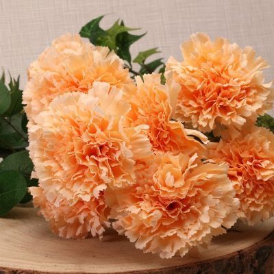 Carnations Orange Orange Carnations, Floating Candle Vase, Artificial Bouquet, Carnation Flower, Artificial Silk Flowers, Colour Orange, Orange Flower, Bulb Flowers, Planting Seeds