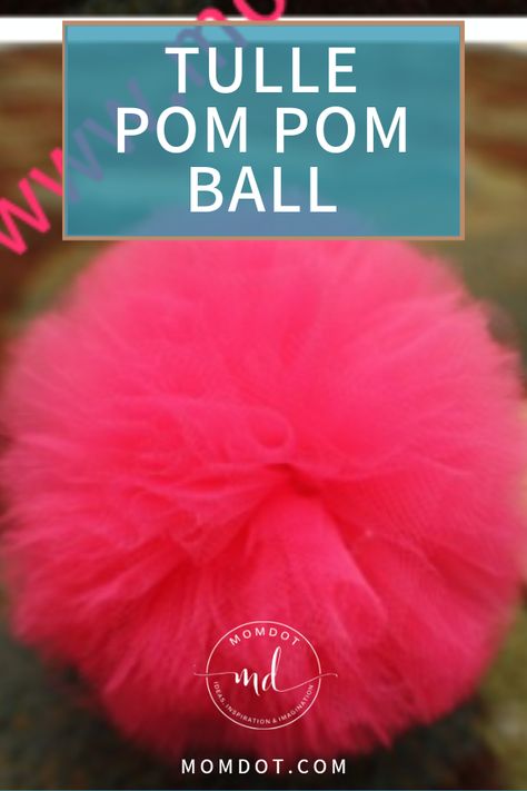 Get the tutorial on how to make these easy tulle pom pom balls. Great for kids or teenagers to decorate bedrooms, creative for baby or bridal showers, or even to just use at home! #diy #diyprojects #crafting #craftideas #tulle #pompomball #forkids Diy Tulle Poms, Tulle Pompoms, Tulle Pom Pom, Tulle Crafts, Diy Tulle, Tulle Poms, Diy Pom Poms, Crafts For Teens To Make, How To Make A Pom Pom