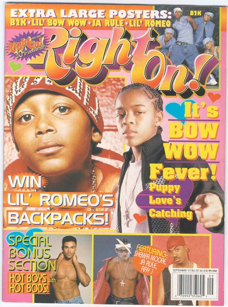 #righton #magazine #cool Word Up Magazine 2000s, Right On Magazine, Early 00s Aesthetic, Lil Romeo, Shad Moss, Word Up Magazine, Y2k Magazine, Lil Bow Wow, 90s Magazine