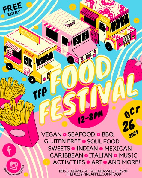 Select:: SPONSOR = $100 Food Festivals Event, Food Festival Poster, Bbq Seafood, Bbq Festival, Festival Flyer, Music Festival Poster, Tallahassee Florida, Key Visual, Creative Poster