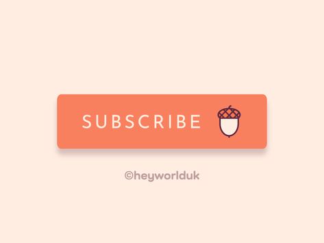 Autumnal Subscribe Button available to purchase now from Etsy. #youtube #youtuber ©heyworlduk Subscribe Button Gif, Youtube Logo Aesthetic, Desktop Wallpaper Macbook, Logo Aesthetic, Youtube Intro, Game Gui, Youtube Channel Ideas, Animation Gif, Intro Youtube