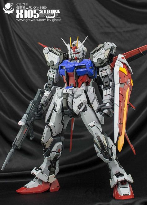 GUNDAM GUY: PG 1/60 Aile Strike Gundam - Customized Build Aile Strike Gundam, Cross Silhouette, Strike Gundam, Gundam Astray, Gundam Mobile Suit, Unicorn Gundam, Gundam Custom Build, Gundam Seed, Gunpla Custom