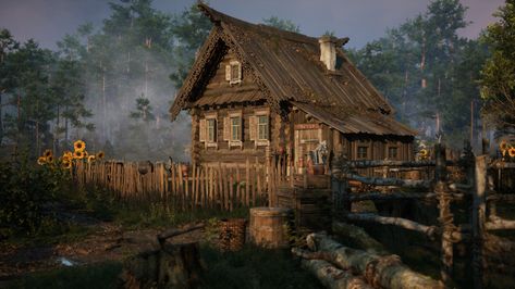 ArtStation - Old Slavic Village - Environment Breakdown - Anastasia Pliusnina Slavic Village, Pre Production, Blender 3d, Zbrush, Concept Art, Painter, Art Inspiration, Drawings, Art