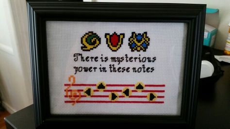 Ocarina of Time cross stitch. Ocarina Of Time, Cross Stitching, Needlepoint, Cross Stitch Patterns, Stitch Patterns, Cross Stitch, Stitching, Embroidery, Pattern